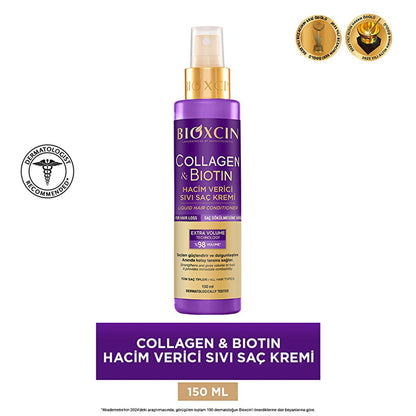 Bioxcin Collagen & Biotin Hair Cream - Strengthens, Nourishes, and Adds Volume to Thin Hair
