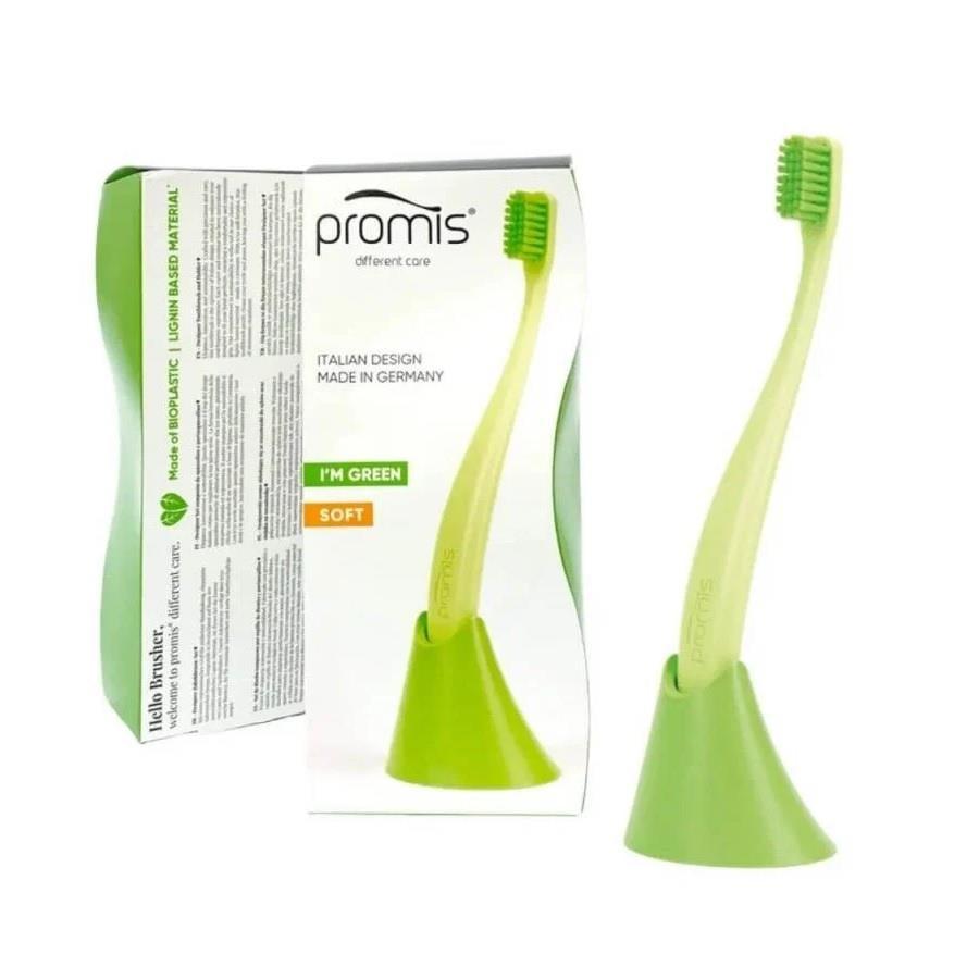 Promis Box Green Toothbrush & Holder Set