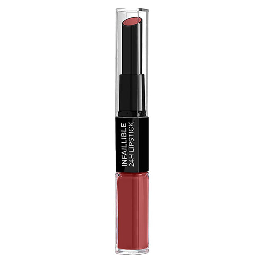 Loreal Paris Infaillible 2-Step 24 Hour Long Lasting Liquid Lipstick & Balm - Moisturizing, Mask-Resistant Lip Color