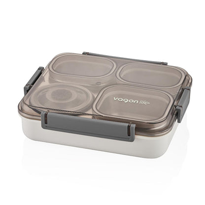 Vagon Life 1200ml Stainless Steel Lunch Box - Leakproof Bento Box with Compartments for Fresh Food Storage, Durable Metal Food Container