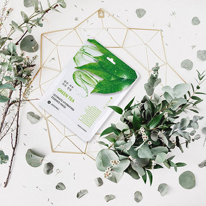 JKosmec Hydrating Green Tea Face Mask - Moisturizing & Toner for All Skin Types | 25 ml
