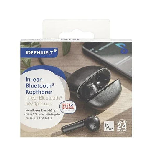 Ideenwelt Bluetooth Earbuds - Wireless In-Ear Headphones with USB-C Charging, Up to 5 Hours Playback