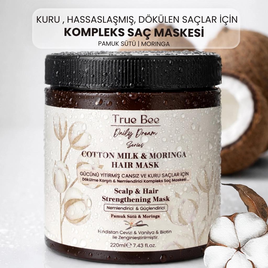 True Bee Cotton Milk & Moringa Hydrating Hair Mask 220 ml