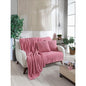 Wondel 100% Polycotton Throw Blanket - Soft, Cozy Rose Pink Home Decor Blanket for Sofas & Beds (55.12 x 55.12 inches)