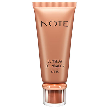 Note Sunglow Foundation: Radiant Bronzing Foundation with Vitamin E & SPF 15 - Paraben-Free, Non-Comedogenic for Healthy, Glowing Skin