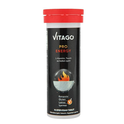 Vitago Effervescent Vitamin Supplement Tablets - Energy Boost, Immune Support, Gluten-Free, 10 Count