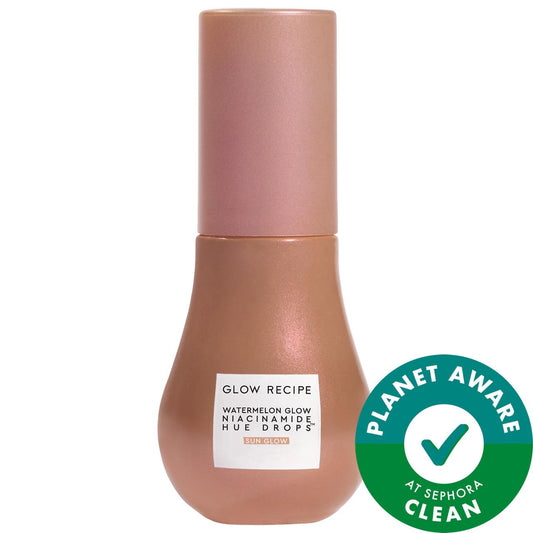Watermelon Glow: Mini Niacinamide Hue Drops Sun Glow Serum - Brighten Skin, Reduce Redness, Hydrate & Even Skin Tone