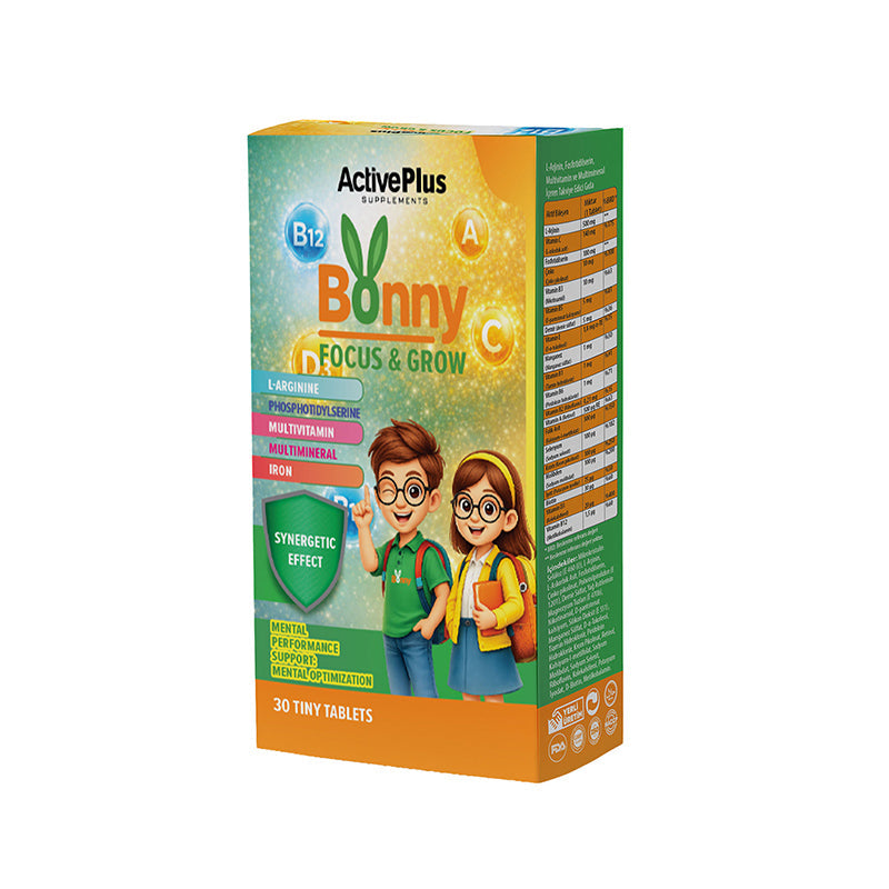 Active Plus Bonny Focus Grow Multivitamin Supplement 30 Tablets