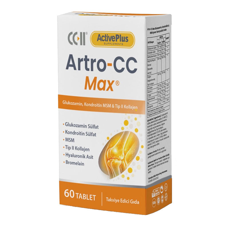 Active Plus Artro-CC Max Glucosamine Joint Support 60 Tablets