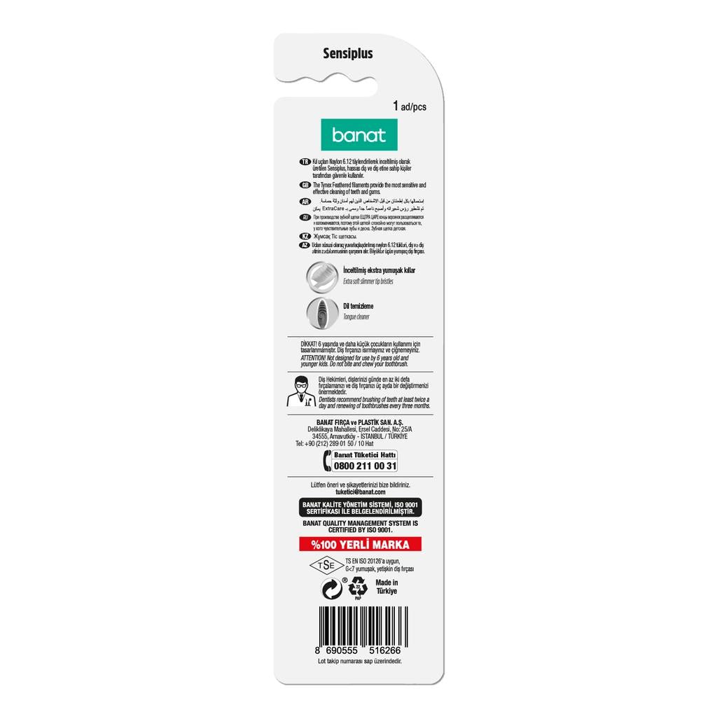 Banat Sensiplus Soft Toothbrush for Sensitive Teeth