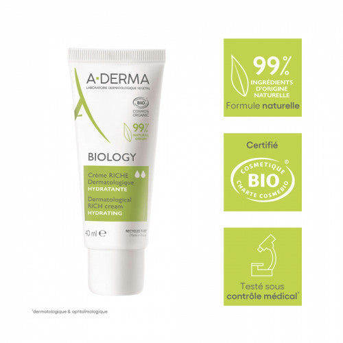 A-Derma Biology Organic Hydrating Dermatologic Cream