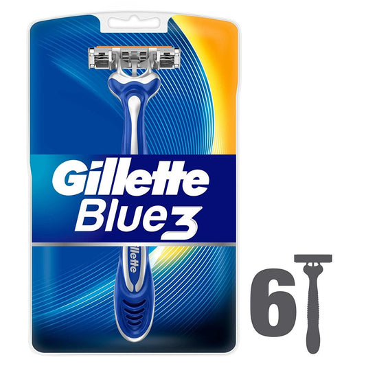 Gillette Blue3 Disposable Razor for Men - Comfort Shaving with 3 Chrome-Coated Blades