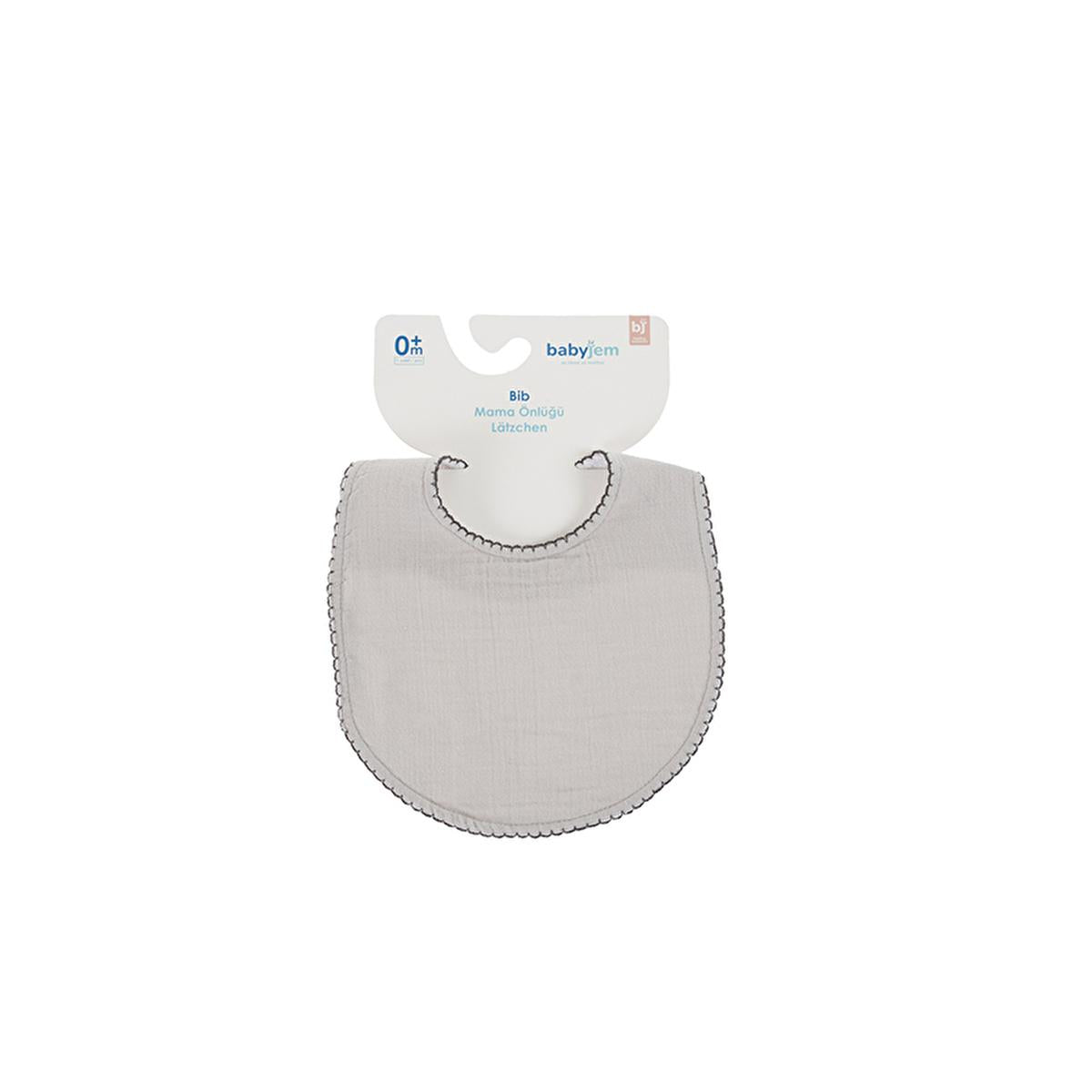 Babyjem Muslin Baby Bib with Teething Ring - Soft, Adjustable, and Hypoallergenic Cotton Bib for Teething Babies