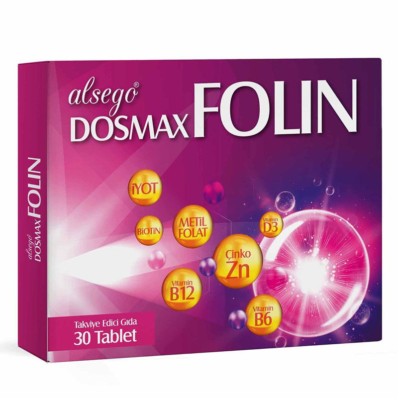 Dosmax Folin Dietary Supplement with Methyl Folate 30 Tablets