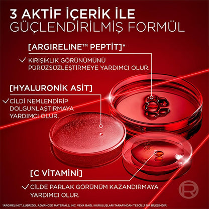 L'Oreal Paris Revitalift Triple Power Anti-Aging Serum: Peptide Complex, Hyaluronic Acid & Vitamin C for Wrinkle Reduction, Skin Firming & Radiant Tone