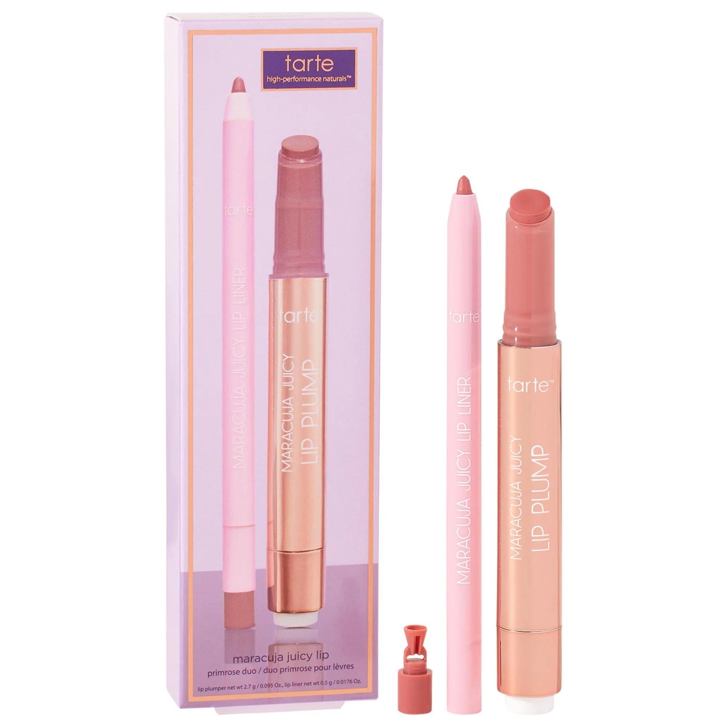 Maracuja Juicy Lip Plump Primrose Duo - Vegan Lip Care with Hyaluronic Acid & Superfruit Complex