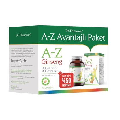 Dr. Thomson A-Z Ginseng Daily Multivitamin 30 Tablets 2-Pack