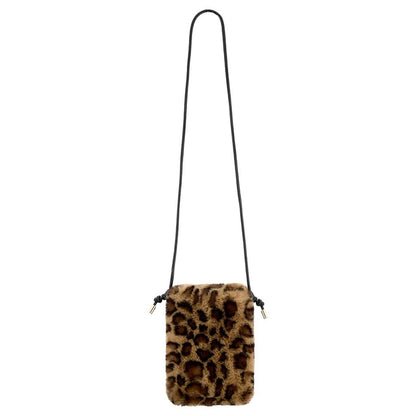 Eklips Plush Leopard Print Phone Bag Soft Protective Pouch