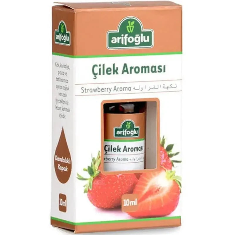 Arifoglu Strawberry Food Flavoring Liquid for Baking & Drinks 10ml