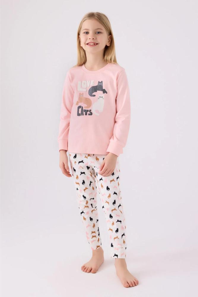 Arnetta Kids Long Sleeve Pajama Set in Light Pink