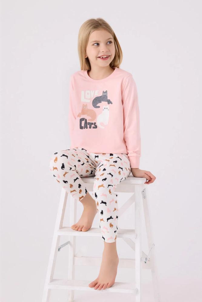 Arnetta Kids Long Sleeve Pajama Set in Light Pink