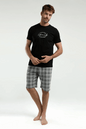 Arnetta Men's Plus Size Short Pajama Set Black Lounge Wear