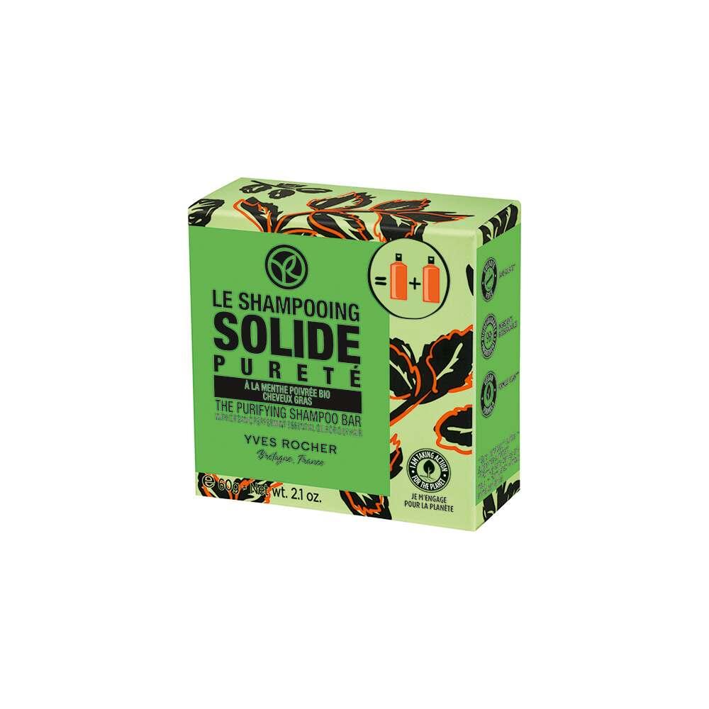 Pureté Solid Shampoo for Oily Hair - Eco-Friendly, Zero Waste, Organic Mint - Long Lasting Hair Care