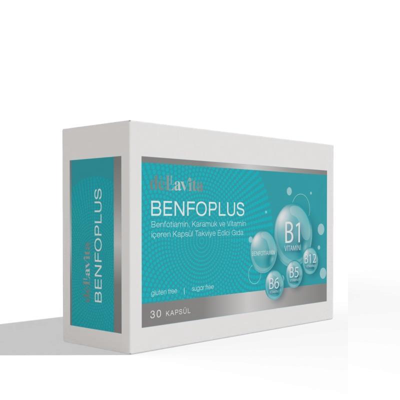 Dellavita Benfoplus Vitamin B Complex Supplement 30 Capsules