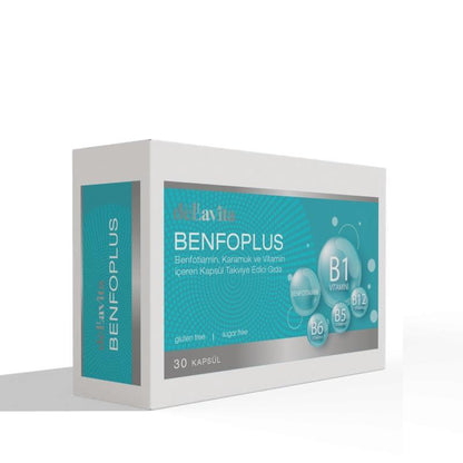Dellavita Benfoplus Vitamin B Complex Supplement 30 Capsules
