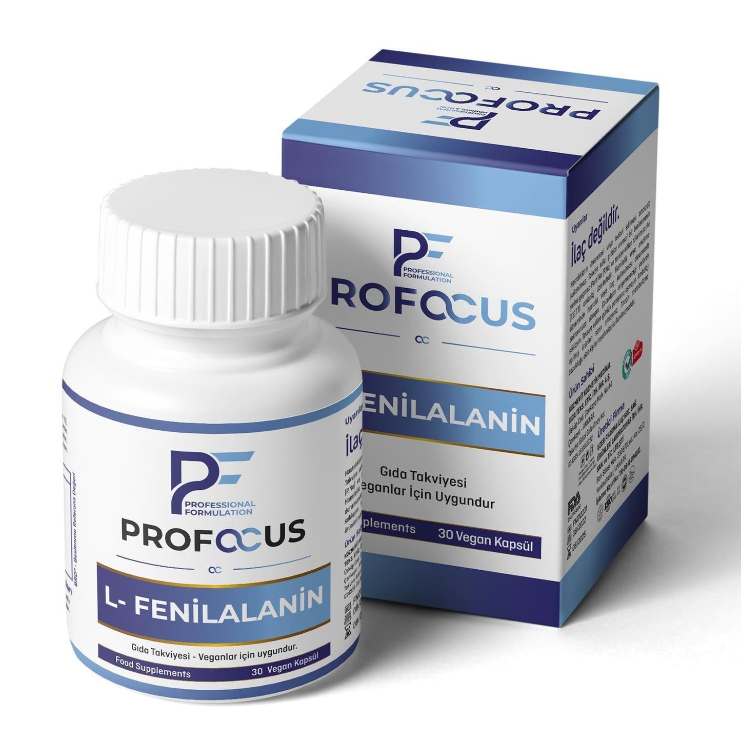 PF ProFocus Dietary Supplement - Vegan Capsules with L-Phenylalanine, Ginkgo Biloba, and Vitamins for Cognitive Support and Wellness