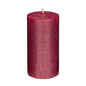 Rubin Licht Rustic Metallic Red Cylindrical Candle - Long-Lasting Ambient Lighting, 60 Hours Burn Time