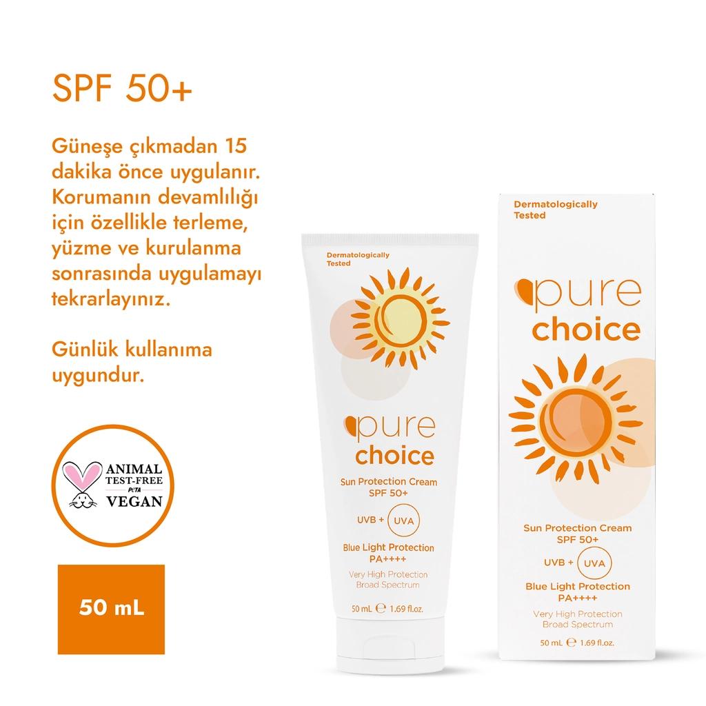 Pure Choice SPF 50+ Sunscreen Cream for Daily Protection 50ml