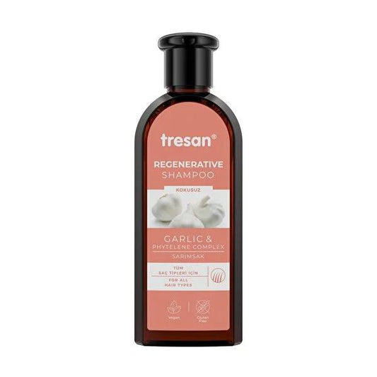 Tresan Garlic Shampoo 10.14 fl oz - Natural Hair Care for Damaged Hair