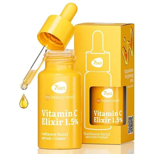 7Days Vitamin C Serum Toner - Brightening & Hydrating Face Serum with Citrus Complex for Radiant, Even Skin Tone - 0.68 fl oz