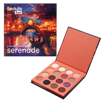 Beaulis Fun Serenade 16-Eyeshadow Makeup Palette - Nude & Dark Shades, Matte & Shimmer Finishes for Day & Night Looks