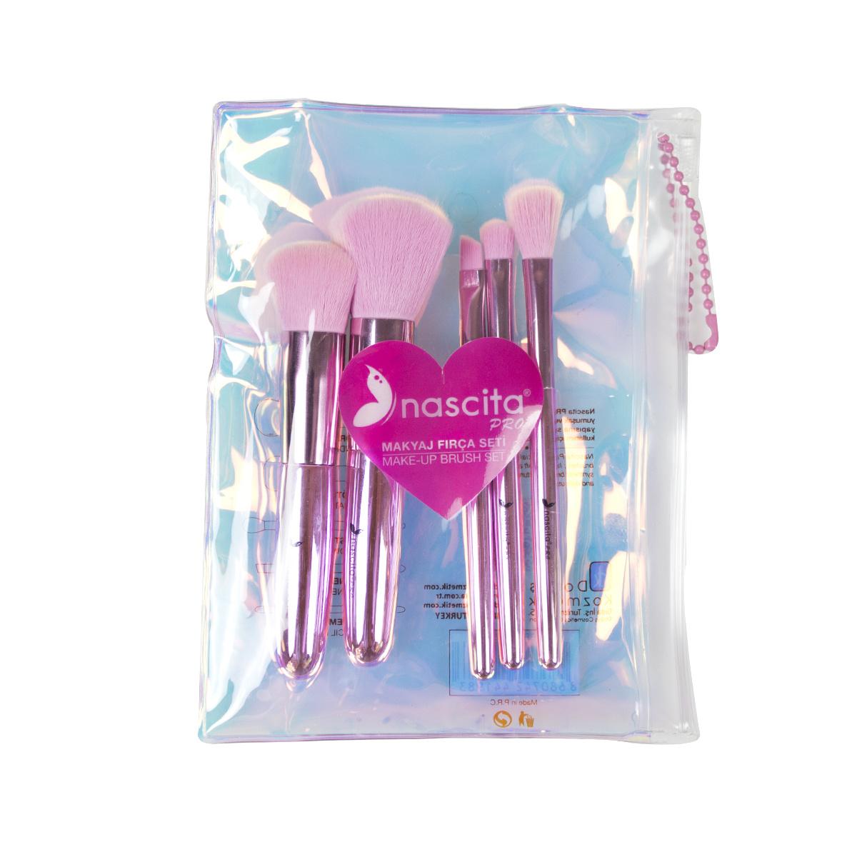 Nascita 5-Piece Makeup Brush Set - Portable, Compact, and Versatile Makeup Tools for Travel and Daily Use