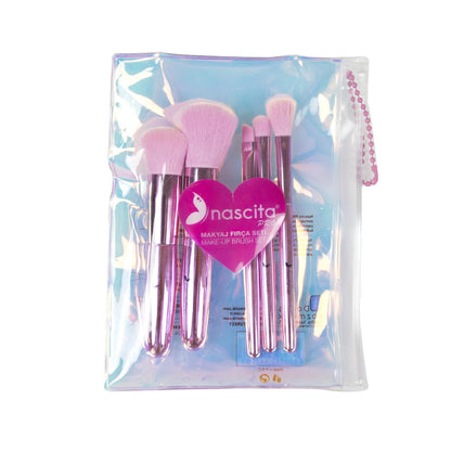 Nascita 5-Piece Makeup Brush Set - Portable, Compact, and Versatile Makeup Tools for Travel and Daily Use