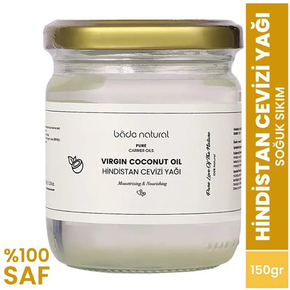 Bade Natural 100% Cold-Pressed Coconut Oil for Hair & Skin 150g