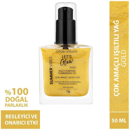 Bade Natural Summer Vibes Lets Glow Shimmering Oil Gold 50ml