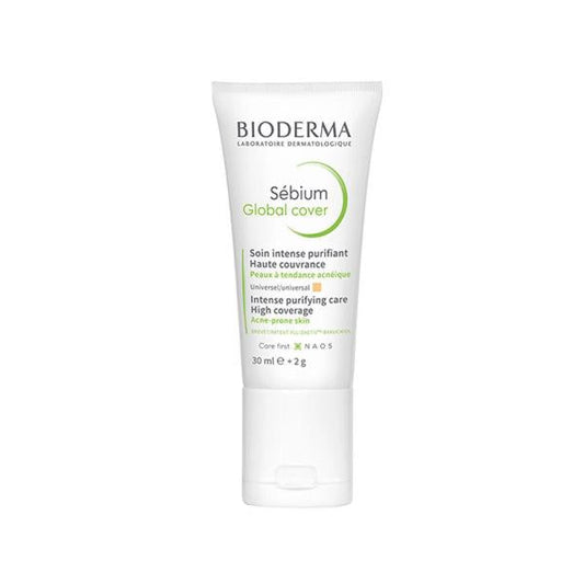 Bioderma Sebium Global Cover - 12hr Acne Coverage & Moisturizing Cream for Oily Skin