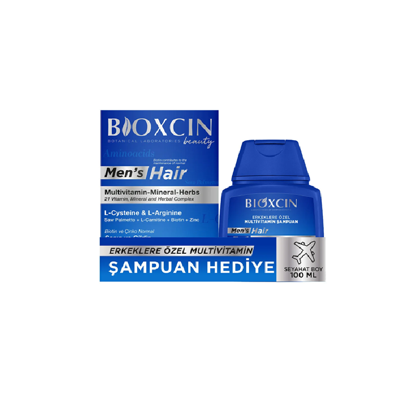 Bioxcin Men's Hair Care Set with 30 Tablets & 100ml Shampoo