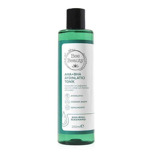 Bee Beauty AHA BHA Exfoliating Facial Toner | Pore Cleansing, Skin Brightening, & Oil Control with Niacinamide