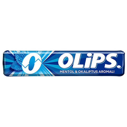 Kent Olips Menthol & Eucalyptus Flavored Sugar Breath Freshener - Refreshing Candy, 28g
