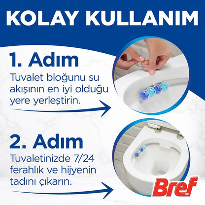 Bref Power Aktiv Ocean Toilet Rim Block Duopack 2 x 50g