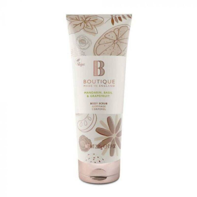 Boutique Mandarin, Basil & Grapefruit Body Scrub 225g