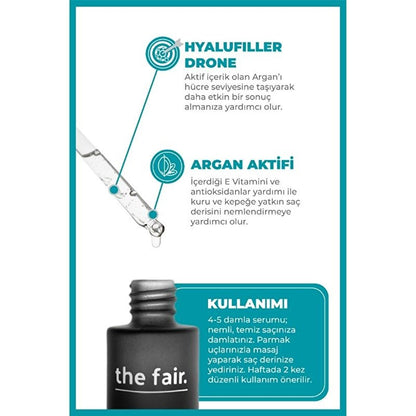 the fair. Drone-Targeted Argan Hair Serum 50ml - Nourishing Vegan Formula for All Hair Types