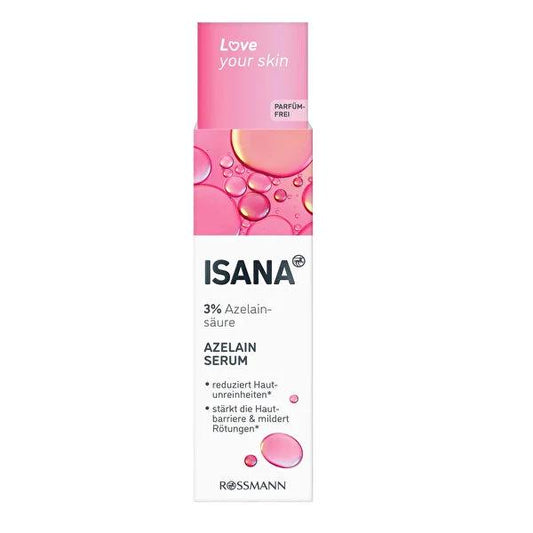 Isana Azelaic Acid Skin Serum - Reduces Spots & Hyperpigmentation, Vegan & Dermatologically Tested, 30ml