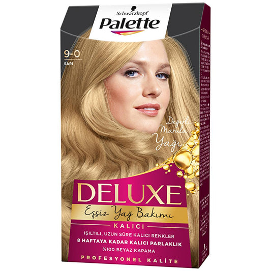 Palette Deluxe Hair Dye 9-0 Blonde - Long-Lasting Rich Color & Nourishment