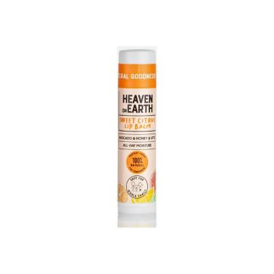 Heaven on Earth Sweet Citrus Lip Balm: 100% Natural & Organic for Dry Lips, Adds a Subtle Tint - Moisturizing Coconut & Jojoba Oil