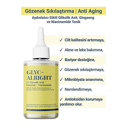 Glyc-Alright Pore Tightening Toner 200ML - For All Skin Types | S'he Vec.
